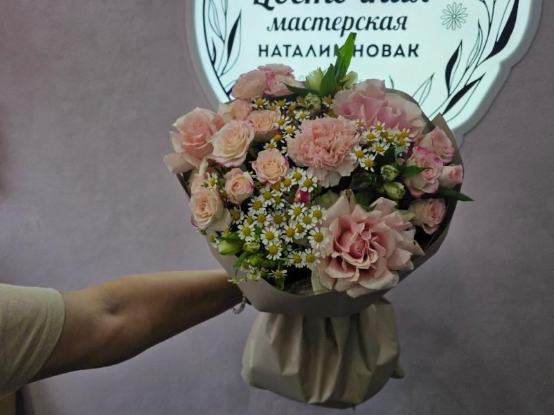 Букет Нежный микс с ромашкой