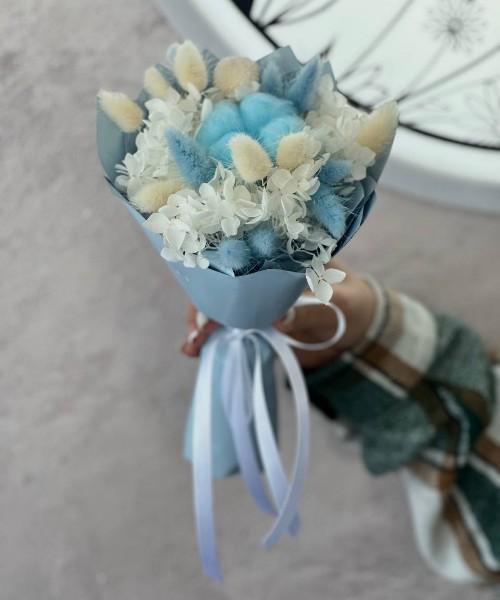 Мини букеты с хлопком
